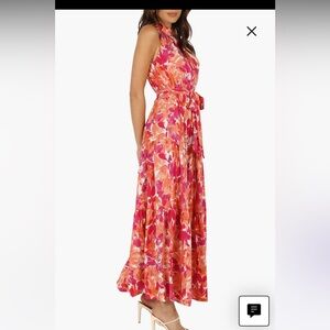 Petal & Pup Caroline Floral Mock Neck Maxi Dress